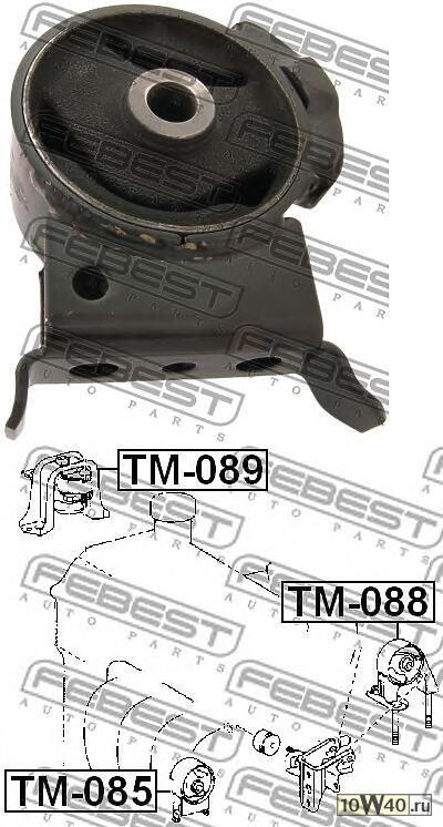 подушка двигателя левая (toyota vitz ncp1 / scp1 1999-2005) febest