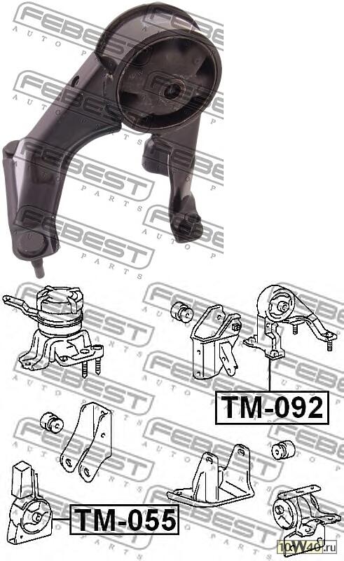 подушка двигателя задняя (toyota carina e at19 / st191 / ct190 1992-1997) febest