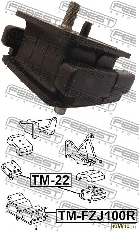 подушка двигателя передняя 1hdt / 1hz (toyota land cruiser 100 hdj101 / uzj100 1998-2007) febest