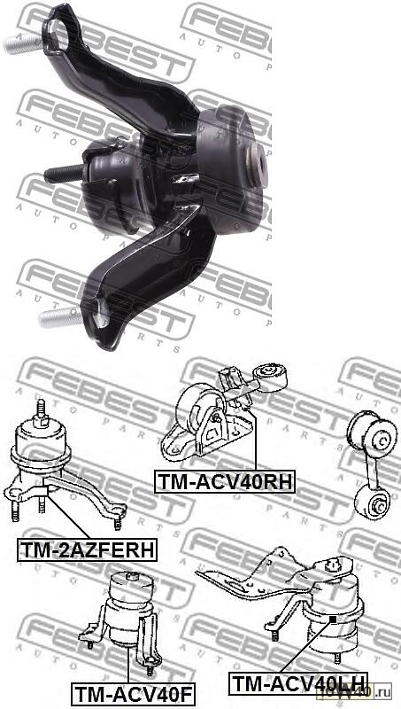 подушка двигателя левая (гидравлическая)