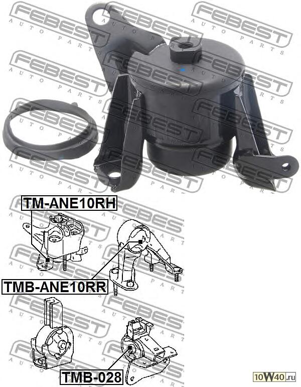 подушка двигателя правая (гидравлическая) toyota avensis adt25 / azt25 / cdt250 / zzt25 2003-2008