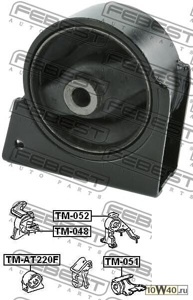 подушка двигателя передняя at (toyota avensis at22 / azt220 / cdt220 / ct220 / st220 / zzt22 1997-2003) febe