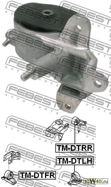 подушка двигателя задняя (toyota duet m100a / m101a / m110a / m111a 1998-2004) febest