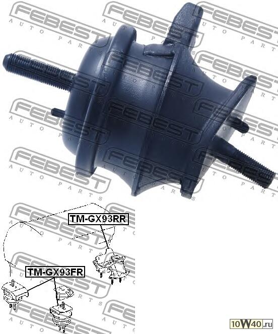 подушка двигателя передняя (toyota crown / crown majesta uzs155 / jzs153 / jzs157 4wd 1995-2001) febest