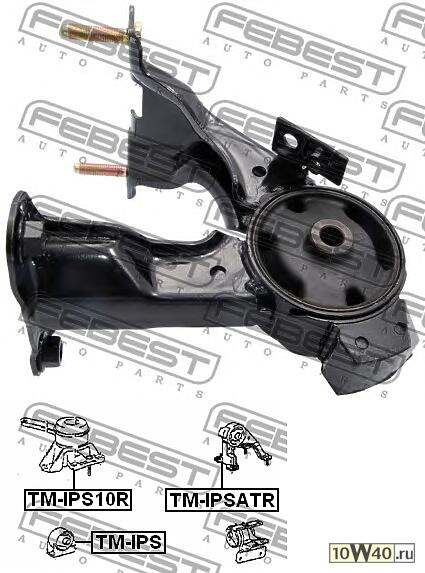 подушка двигателя задняя 3sfe / 1azfse at (toyota carina e at19 / st191 / ct190 1992-1997) febest