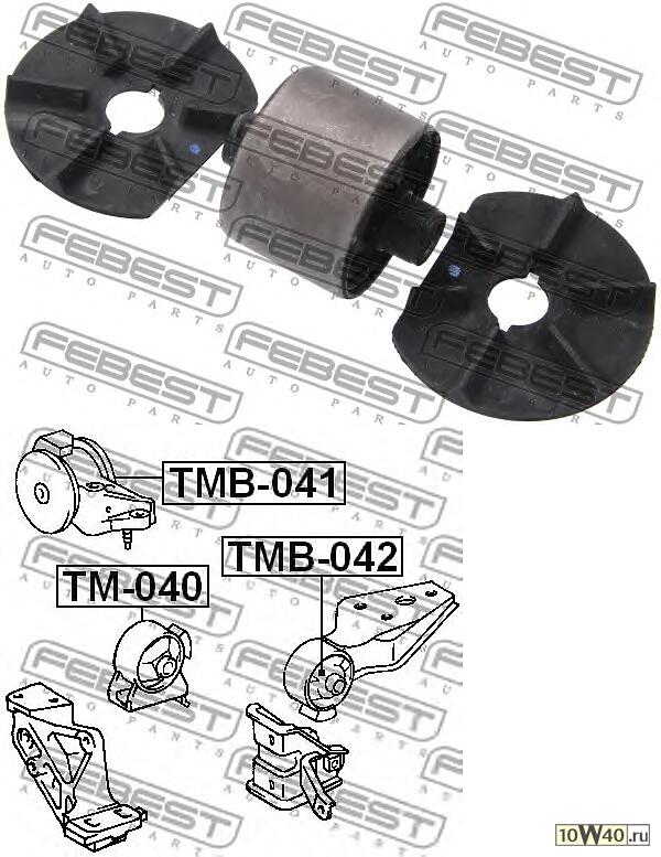 сайленблок правой подушки двигателя mt (toyota corsa / tercel el5 / nl50 1994-1999) febest