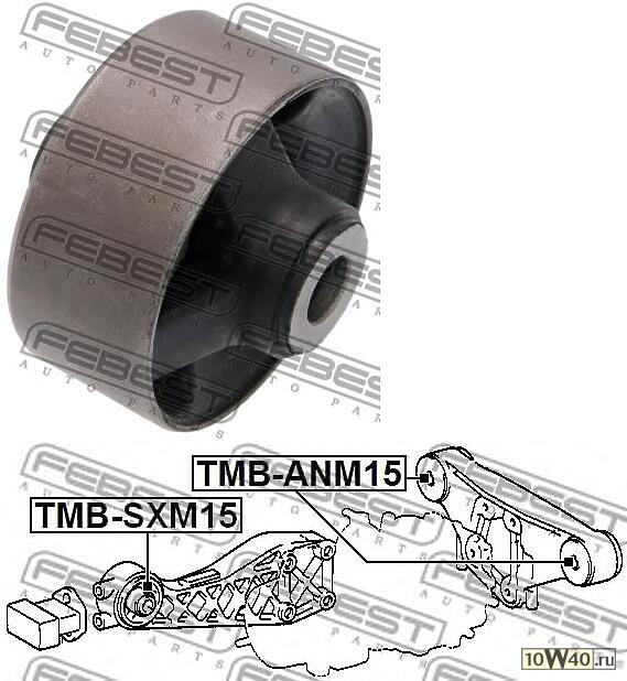 сайленблок опоры дифференциала (toyota estima t / l acr40 / mcr40 4wd 1999-2006) febest