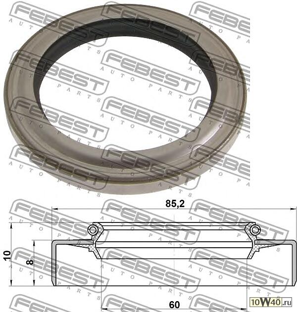 сальник наружный полуоси заднего моста (toyota land cruiser 100 hdj101 / uzj100 1998-2007) febest