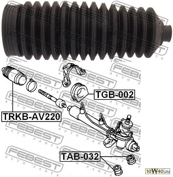 Пыльник рулевой рейки (toyota avensis at220/zzt220 1997-2003)