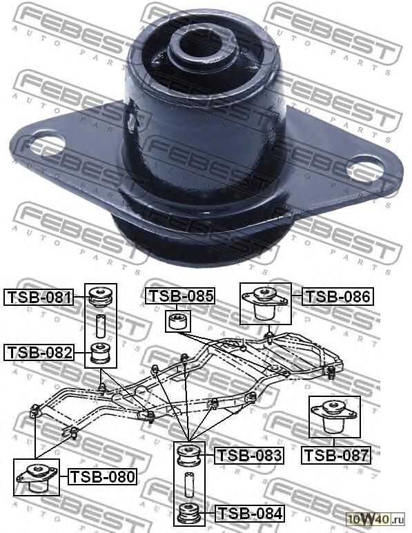 подушка подрамника toyota land cruiser 80 fzj80 / hdj81 / hzj80 1990-2001