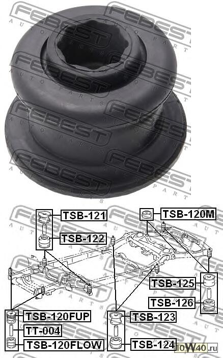 сайлентблок подрамника задний\ toyota land cruiser prado 120 grj12 / kdj12 / rzj12 / trj12 02-09