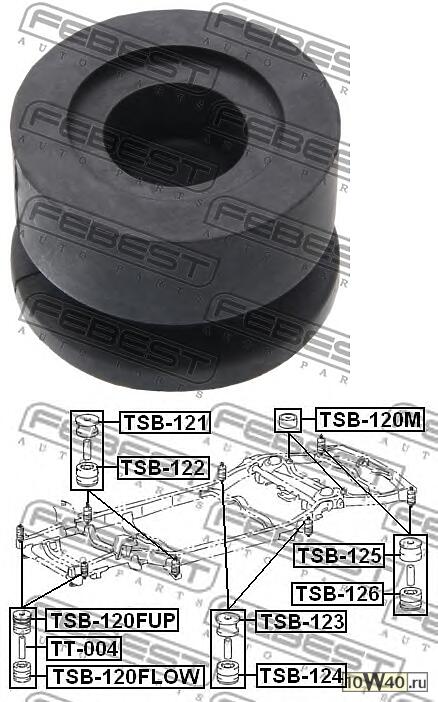 сайлентблок подрамника\ toyota land cruiser prado 120 grj12 / kdj12 / rzj12 / trj12 02-09
