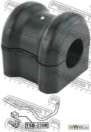 втулка заднего стабилизатора d17 (toyota wish ane1 / zne1 2003-2009) febest