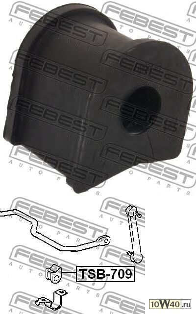 втулка заднего стабилизатора d14 (toyota carina e at19 / st191 / ct190 1992-1997) febest