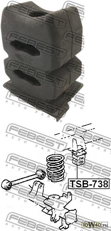 отбойник амортизатора заднего\ toyota land cruiser kdj9 / kzj9 / vzj9 96-02