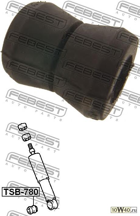 втулка заднего амортизатора (toyota hiace / regiusace kzh1 / lh1 / rzh1 / trh1 1989-2004) febest