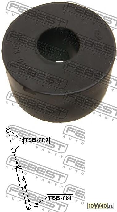 втулка заднего амортизатора (toyota land cruiser 100 hdj101 / uzj100 1998-2007) febest