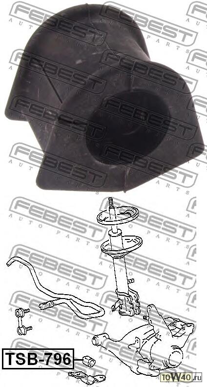 ВТУЛКА ПЕРЕДНЕГО СТАБИЛИЗАТОРА D25 (TOYOTA COROLLA AE10#/CE10#/EE10# 1991-2002)