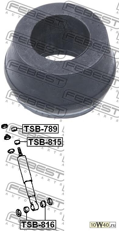сайлентблок амортизатора нижн.\ toyota land cruiser kdj9 / kzj9 / vzj9 96-02