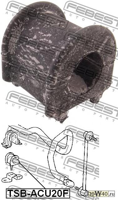 втулка переднего стабилизатора d23 (toyota kluger l / V acu25 / mcu25 4wd 2000-2007) febest