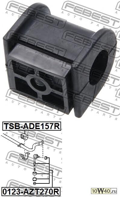 втулка заднего стабилизатора d22 toyota auris / hybrid (ukp) ade15 / nde150 / nre150 / zre