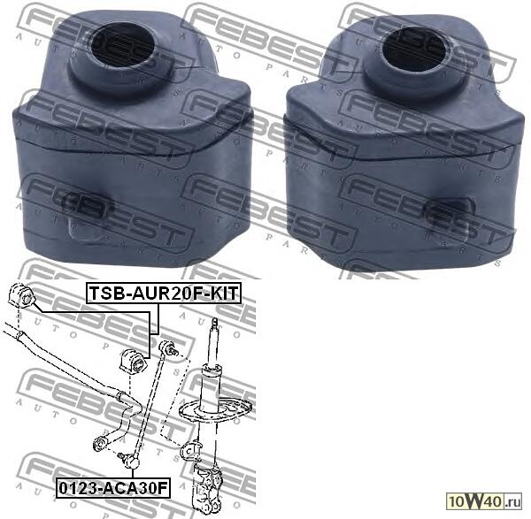 Втулки стабилизатора передняя TOYOTA VERSO 09-, ALPHARD 08- (компл-2шт) TSB-AUR20F-KIT