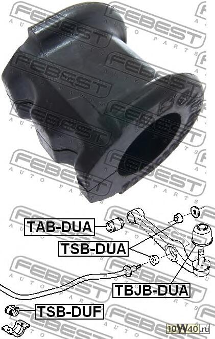 втулка переднего стабилизатора d23 (toyota duet m100a / m101a / m110a / m111a 1998-2004) febest