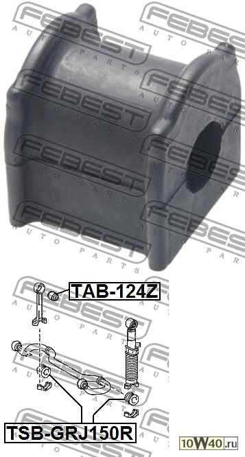 втулка заднего стабилизатора d18 toyota land cruiser prado 150 grj15 / trj150 2009-