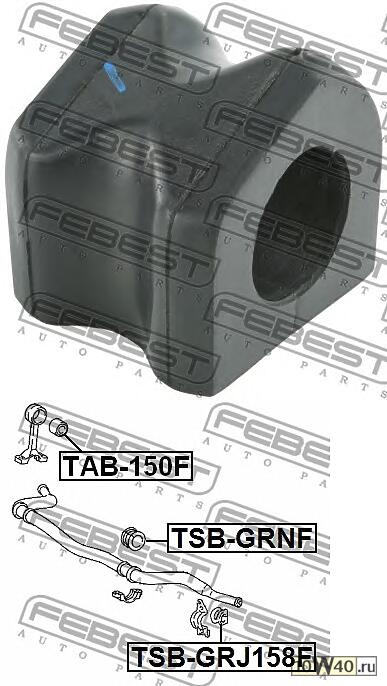 втулка переднего стабилизатора toyota land cruiser prado gdj150 grj150 kdj150 lj150 trj15 2009.08-2