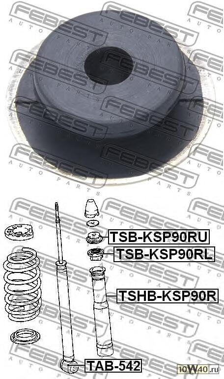 втулка заднего амортизатора (toyota yaris ncp1 / nlp10 / scp10 1999-2005) febest