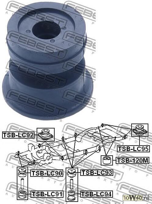 Сайлентблок рамы (снизу посередине)