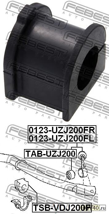 Втулка переднего стабилизатора d35 (toyota land cruiser 200 uzj200/vdj200 2007-)