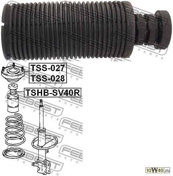 пыльник заднего амортизатора (toyota camry / vista sv4 / cv40 1994-1998) febest