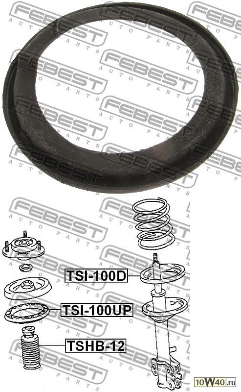 проставка пружины нижняя (toyota corolla ae10 / ce10 / ee10 1991-2002) febest