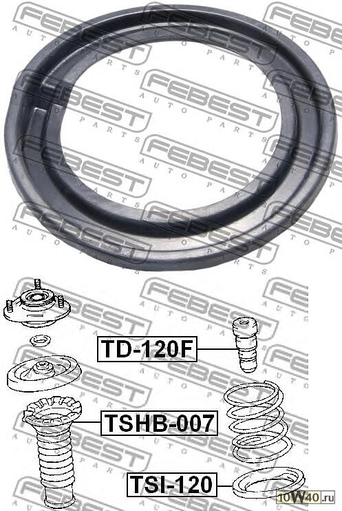 проставка пружины (toyota corolla ce120 / nze12 / zze12 2000-2008) febest
