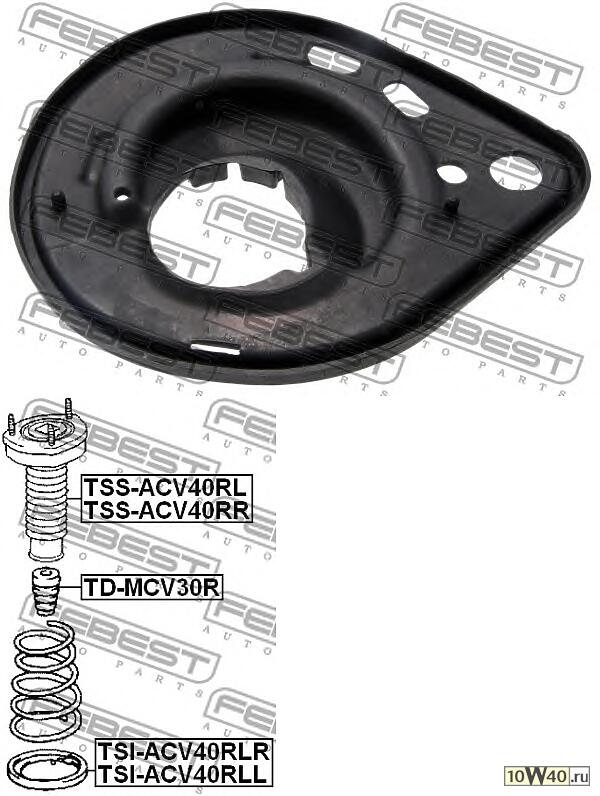 проставка пружины нижняя toyota camry acv3 / mcv3 2001-2006
