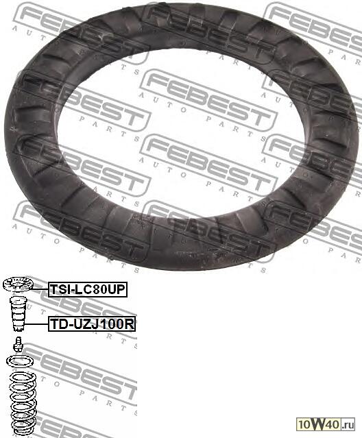 проставка пружины верхняя (toyota land cruiser 100 hdj101 / uzj100 1998-2007) febest