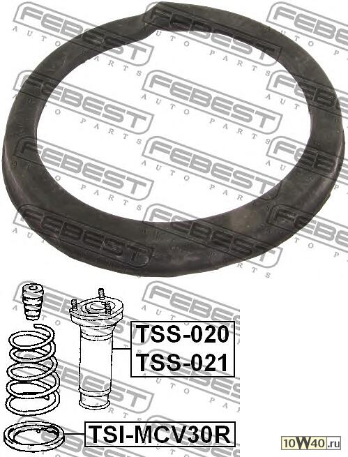 проставка пружины нижняя (toyota camry acv3 / mcv3 2001-2006) febest