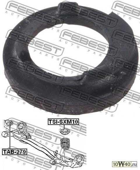 проставка пружины (toyota yaris ncp1 / nlp10 / scp10 1999-2005) febest