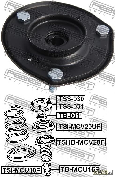 опора переднего амортизатора левая (toyota camry sxv2 / mcv2 1996-2001) febest