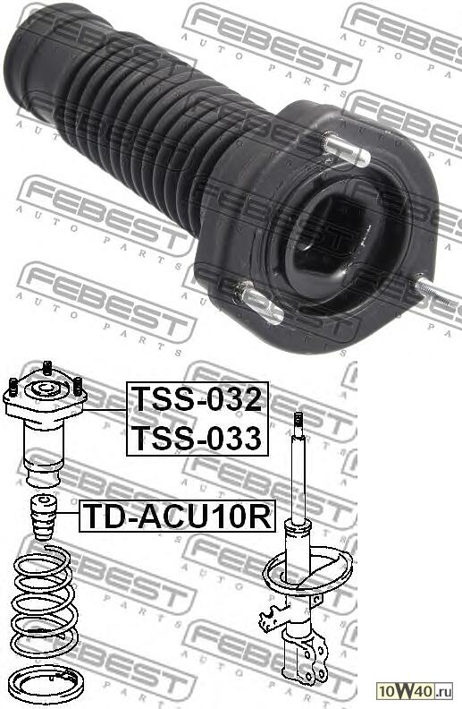опора заднего амортизатора правая (toyota kluger l / V acu25 / mcu25 4wd 2000-2007) febest