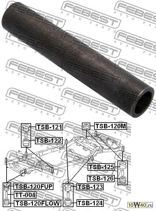 Втулка сайлентблока TOYOTA LAND CRUISER PRADO GRJ12,KDJ12 2002.09-2009.08  TT-004