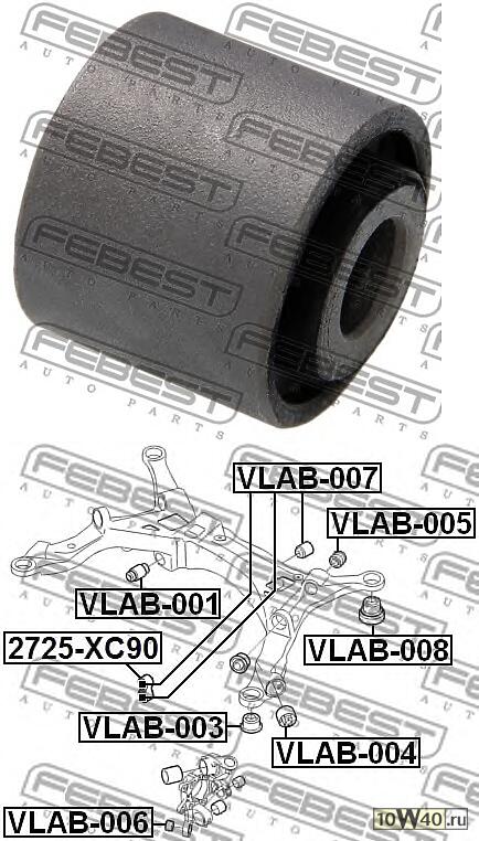 сайлентблок зад. рычага пер.\ volvo s60 / s80 / v70 all 99>
