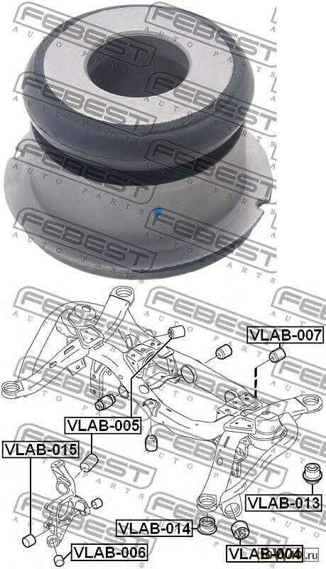 Сайлентблок задн балки передний VOLVO XC90 2003- VLAB-014