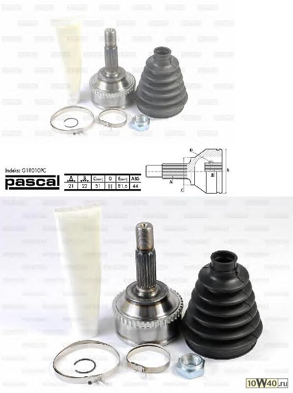 наружный шрус левый / правый (21z / 22z / 51mm abs:44) renault megane I meg