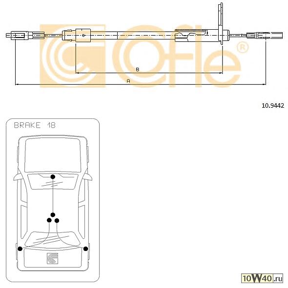 Трос стояночного тормоза прав задн MB E-Klasse (W210) all 200-220D-300-420D 95-02
