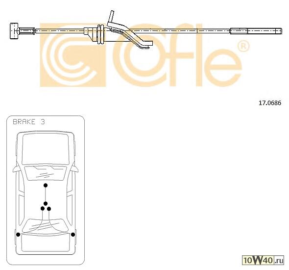 трос, стояночная тормозная система