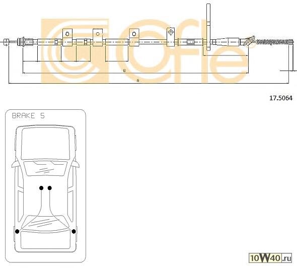 Трос стояночного тормоза прав задн SUZUKI VITARA(GRAN) all 5door 06-
