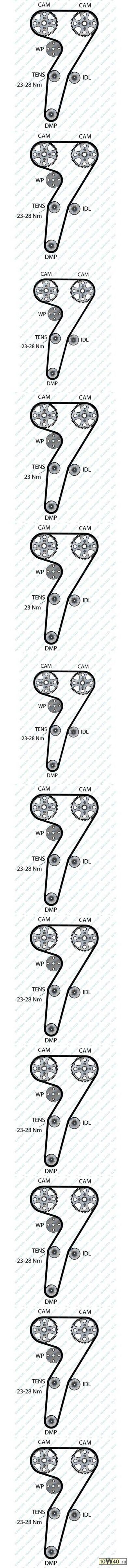 ремень грм 163rhpn240h