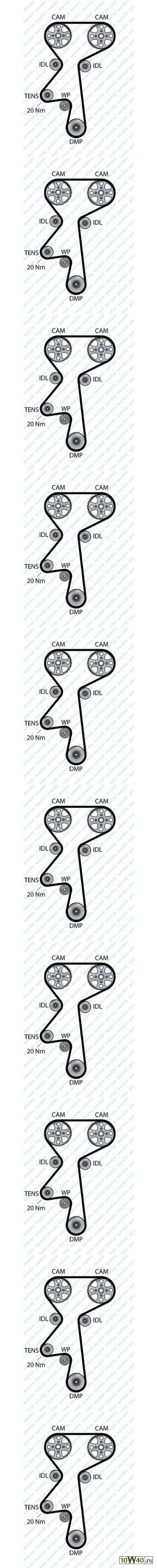 ремень грм 171x240h\ opel omega b / vectra b / frontera 2.2 16v 95>